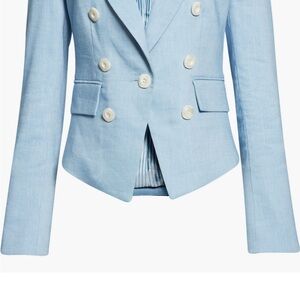 Veronica Beard Sky Blue Double-Breasted Blazer